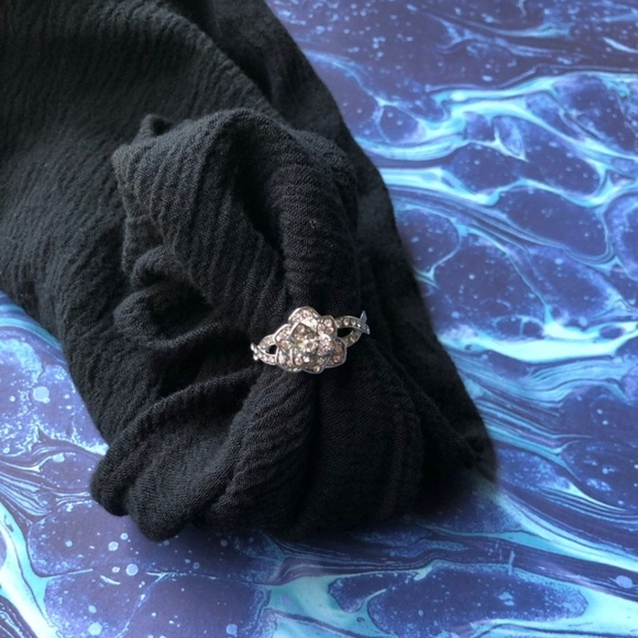 SOLD. & SS925 RHINESTONE DIAMOND ROSE - Picture 4 of 5